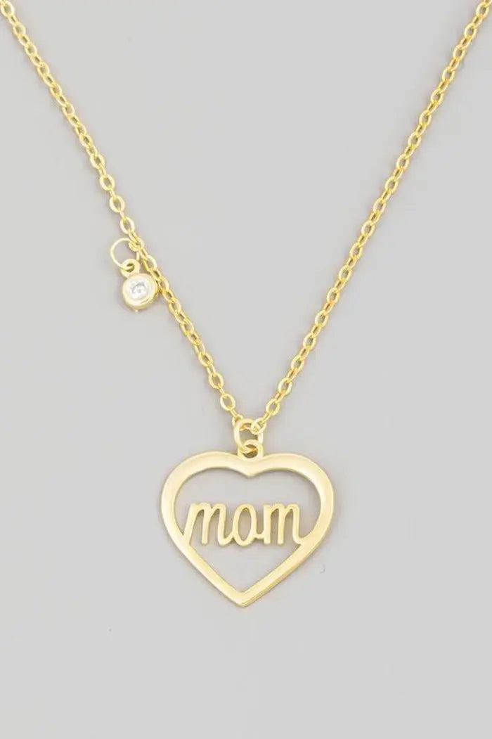 Mom Heart Necklace - Fason De Viv