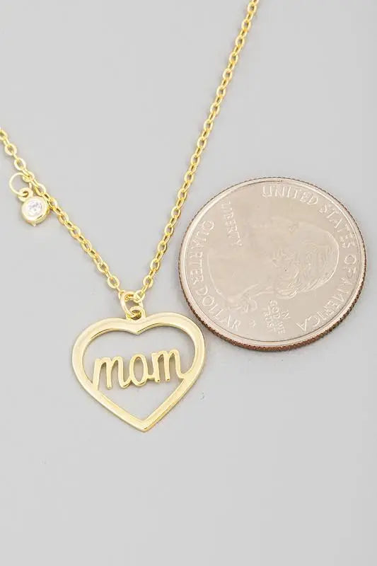 Mom Heart Necklace - Fason De Viv
