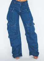 OVERSIZED CARGO WIDE - LEG JEANS - Fason De Viv