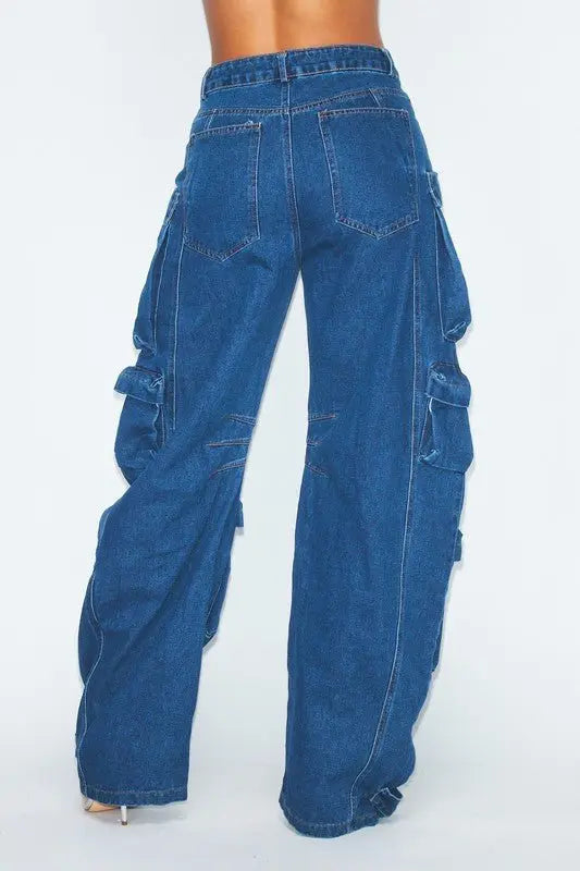 OVERSIZED CARGO WIDE - LEG JEANS - Fason De Viv