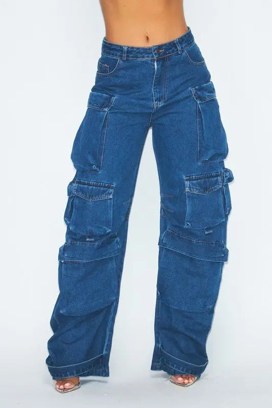 OVERSIZED CARGO WIDE - LEG JEANS - Fason De Viv