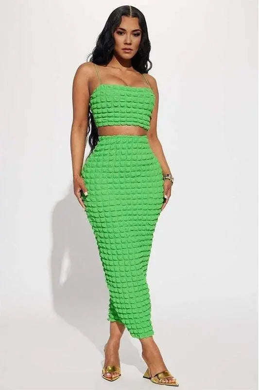 POPCORN FABRIC SKIRT SET - Fason De Viv