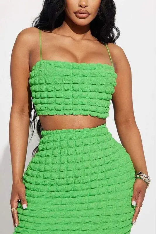 POPCORN FABRIC SKIRT SET - Fason De Viv