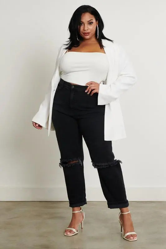 Plus Size Mom Jeans - Fason De Viv
