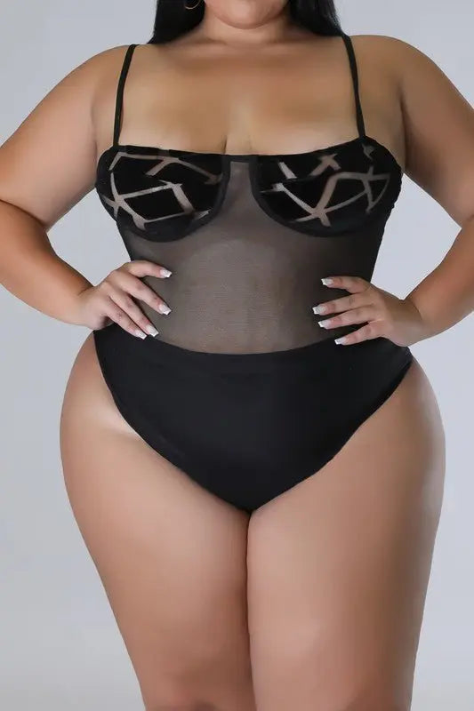 Plus velvet Bodysuit Dress Two piece set - Fason De Viv