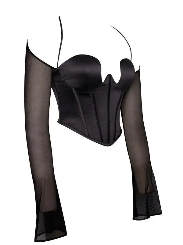 Posh Corset Satin Top - Fason De Viv