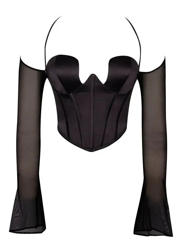 Posh Corset Satin Top - Fason De Viv