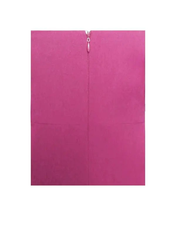 Posh Fuchsia Feather Trim Dress - Fason De Viv