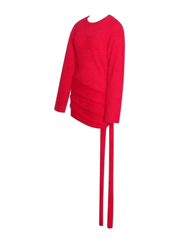 princess polly baby blue dress Posh Red Fur Backless Sweater Dress