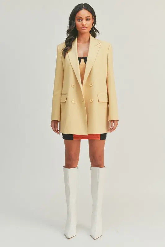 Posh Yellow Blazer - Fason De Viv