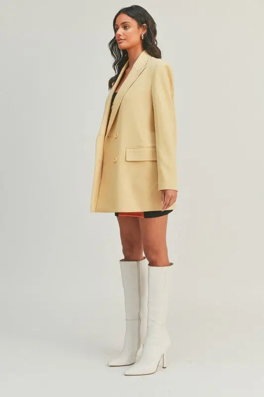Posh Yellow Blazer - Fason De Viv