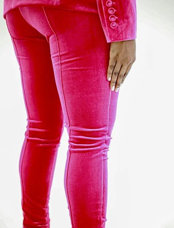 STACY VELVET HIGH WAIST LEGGINGS - Fason De Viv