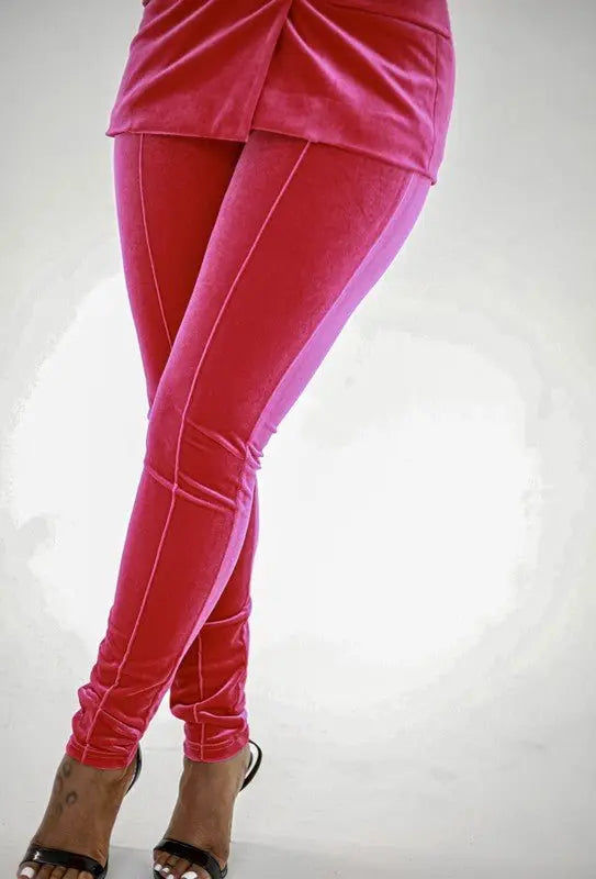 STACY VELVET HIGH WAIST LEGGINGS - Fason De Viv