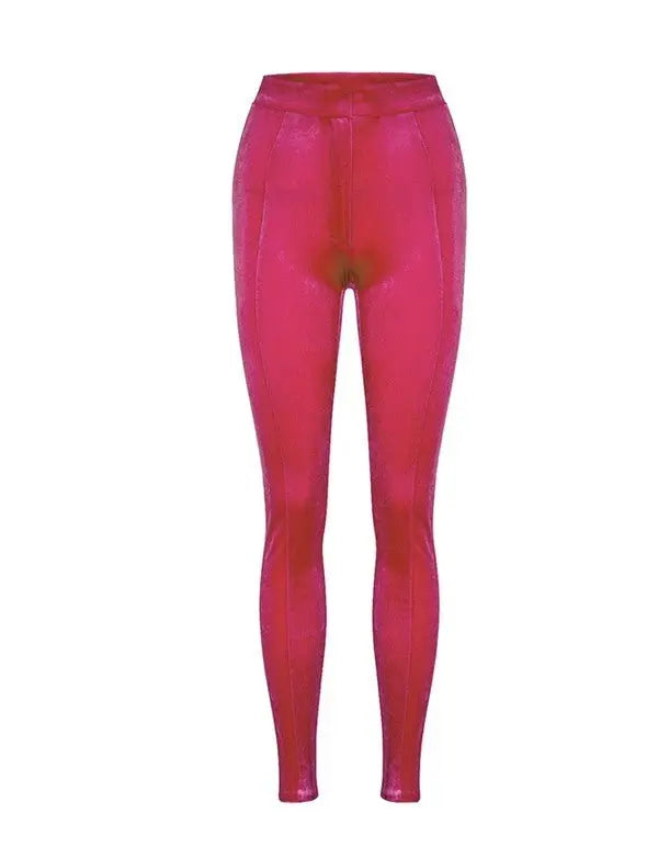 STACY VELVET HIGH WAIST LEGGINGS - Fason De Viv