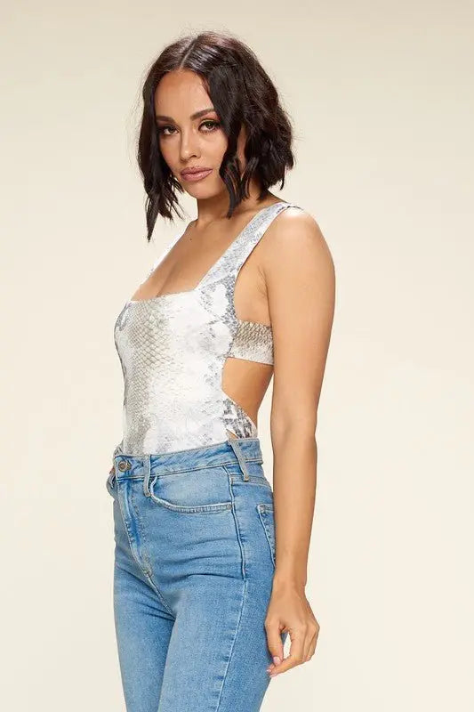 Snake Print Bodysuit - Fason De Viv