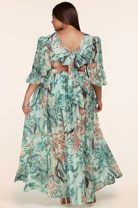 The maxi Sage Tropical dress - Fason De Viv