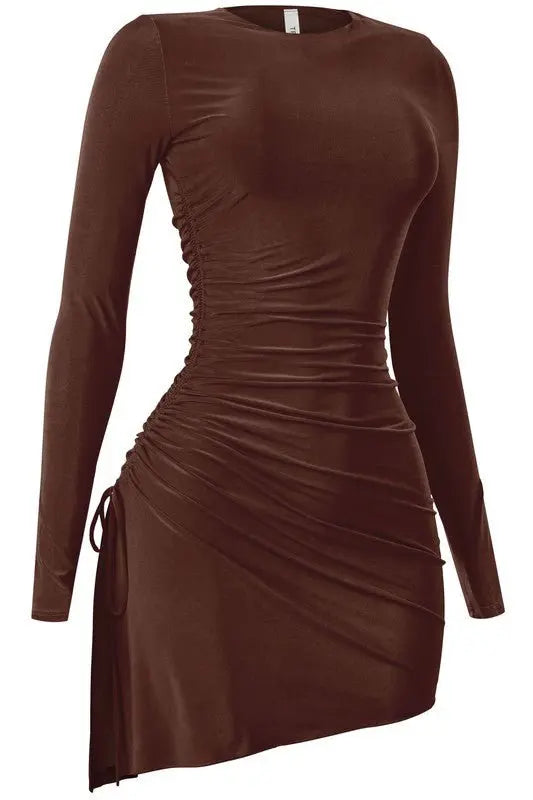 Zen Bodycon brown dress - Fason De Viv