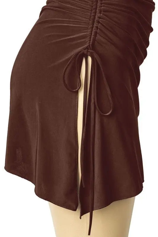 Zen Bodycon brown dress - Fason De Viv