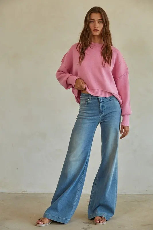 Zen Pink Knit Sweather - Fason De Viv