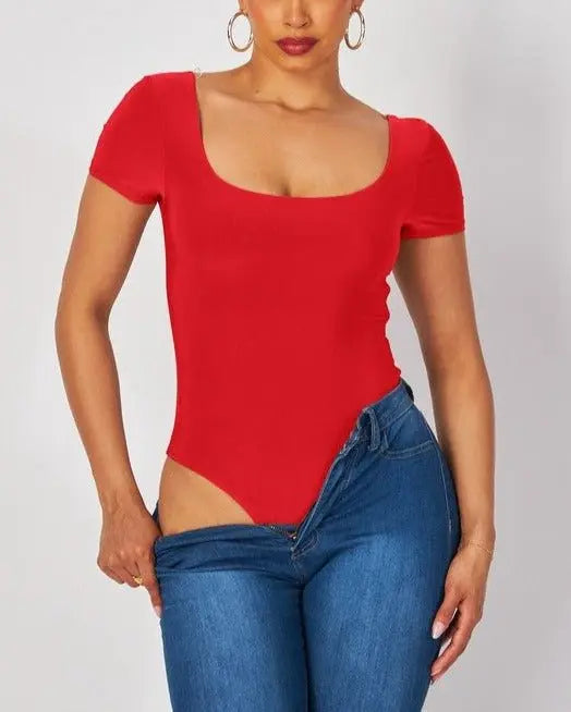 Zen Square neck bodysuit - Fason De Viv