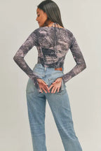 Zen corset mesh top - Fason De Viv