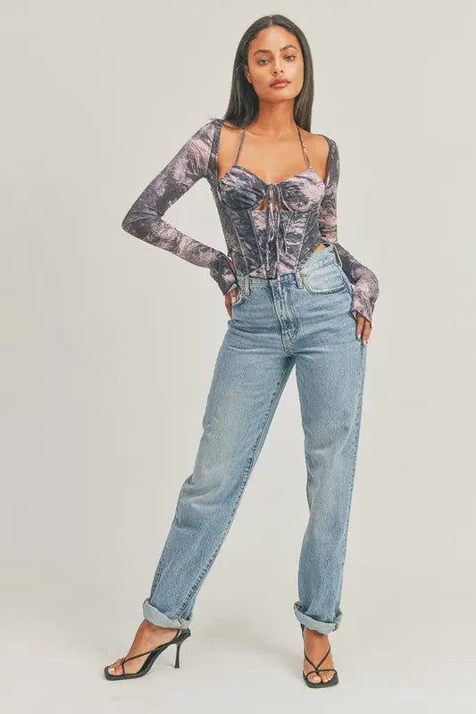 Zen corset mesh top - Fason De Viv