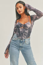 Zen corset mesh top - Fason De Viv