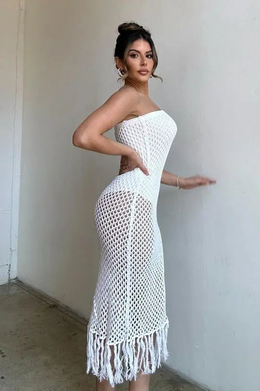 zen crochet tassel dress - Fason De Viv